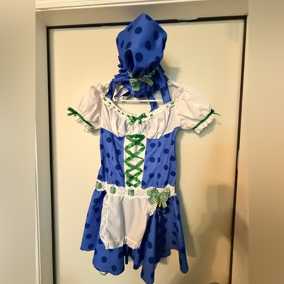 Vintage Leg Average Blueberry Muffin Costume Set Y2K Cosplay Rave Party Sz Small - Picture 13 of 16